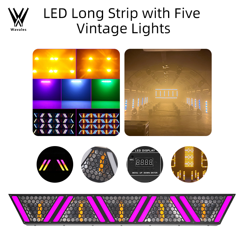Audio Music Dj - 5X60W Bühnen-Retro-Lichter DMX512 LED Pixel Bar