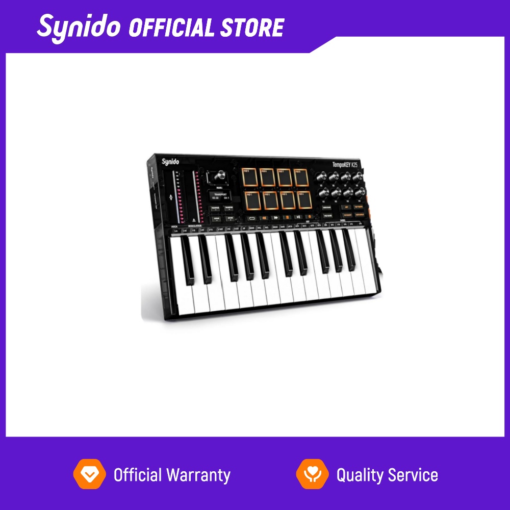 Synido Tempokey K25 USB-MIDI-K – Midi Controller Pad Bewertung und Preis