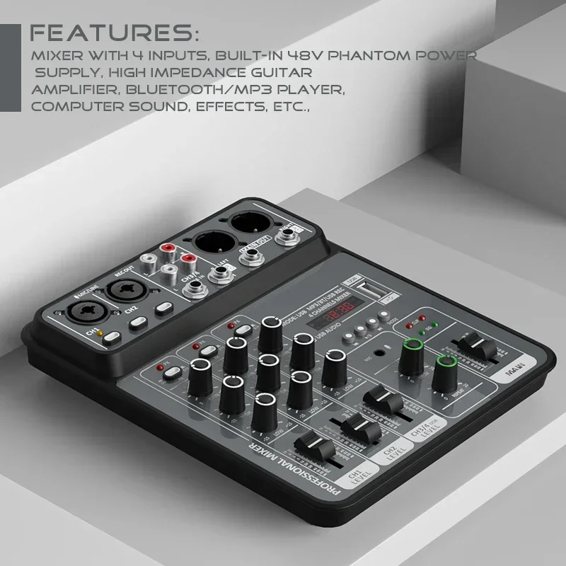 4-Kanal Pro-Audio-Mischpult, 4 – Audio Music Dj Bewertung und Preis