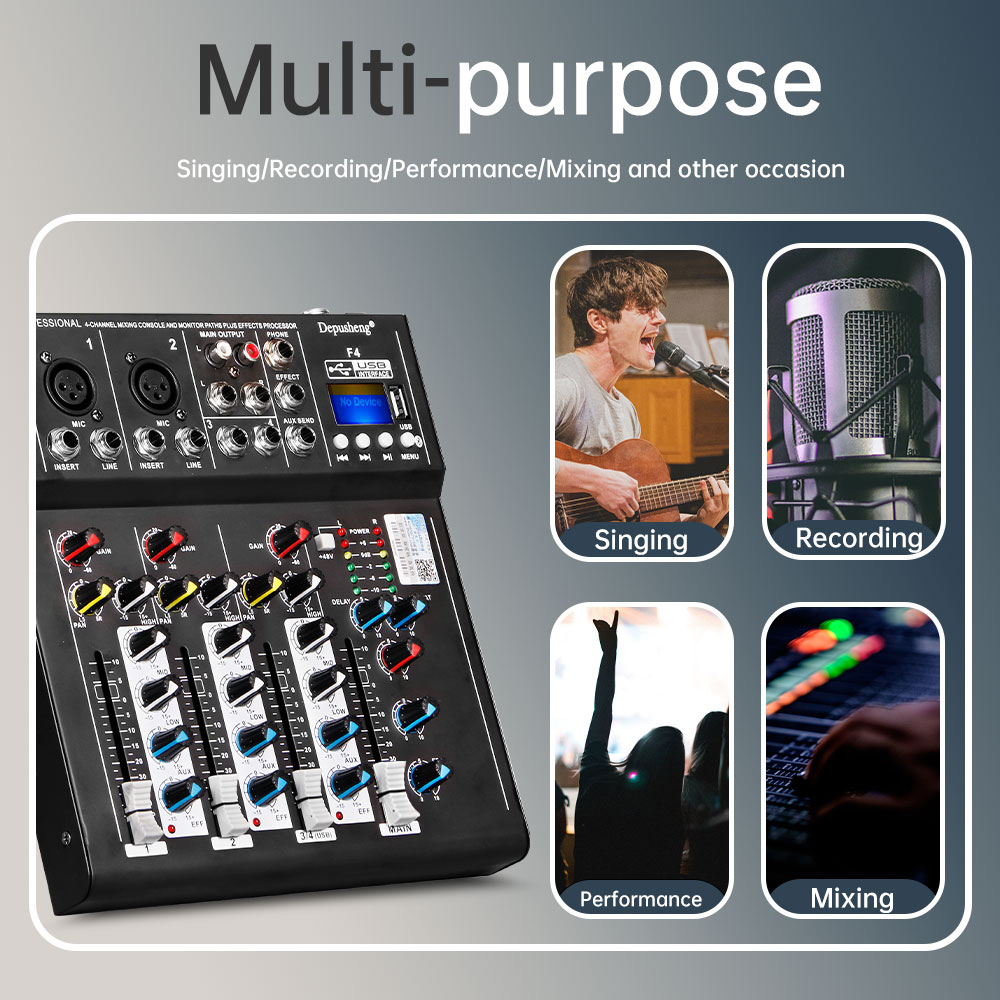 4 Kanal DJ Sound Mixing Depush – Audio Music Dj Bewertung und Preis